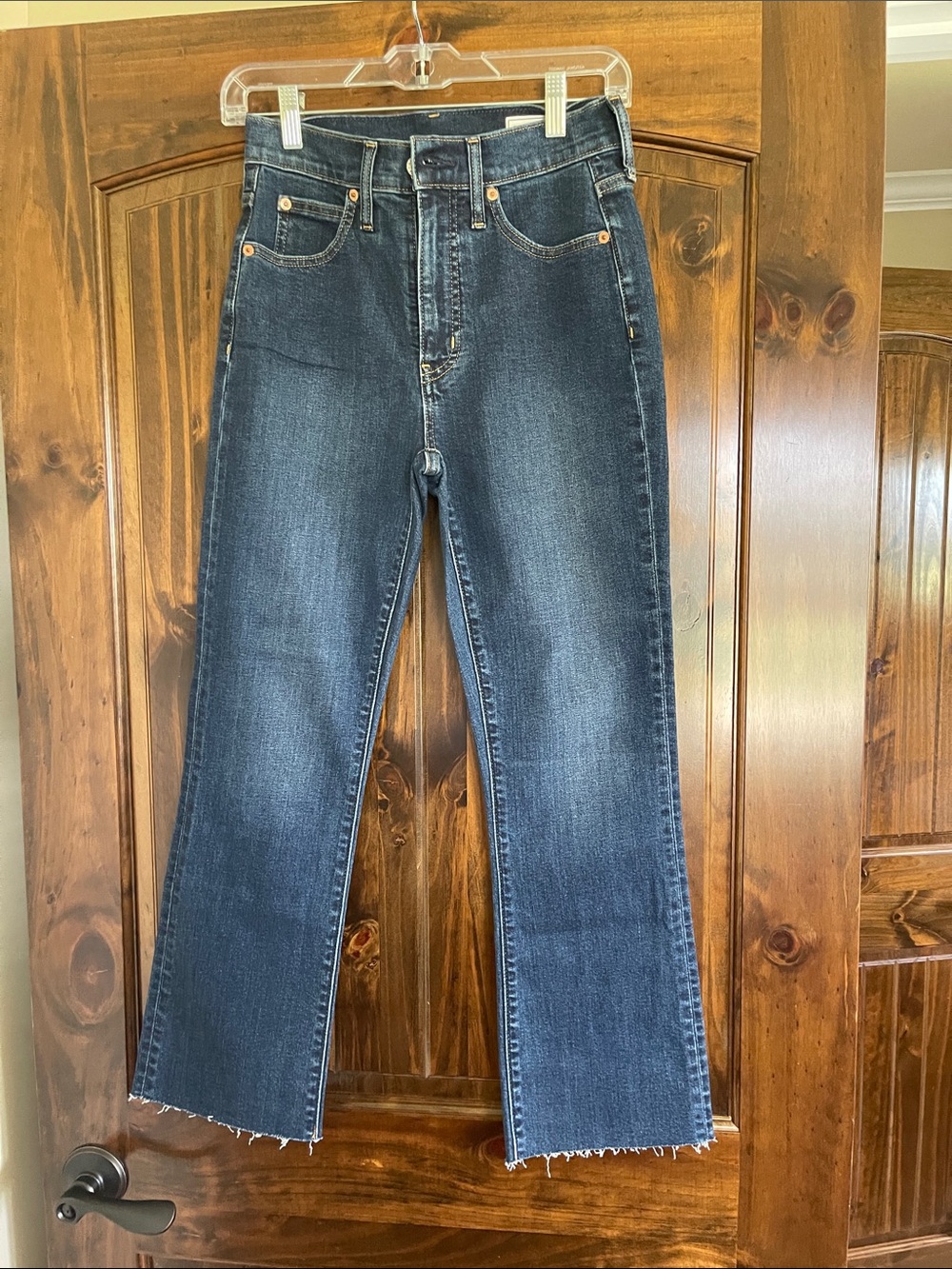 GAP Dark Blue Flare Jeans with Raw Hem